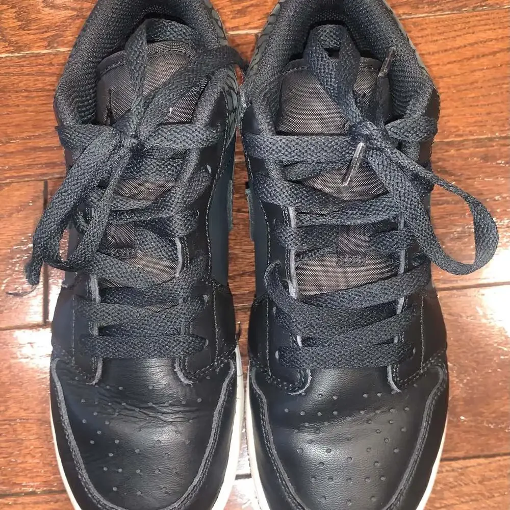 Jordan 1 Low Black Elephant Print Streetwear Sneakers 5.5Y‎